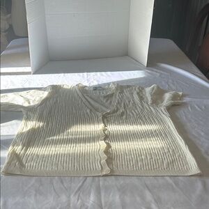 Alfred Dunner Ivory Knit Sweater